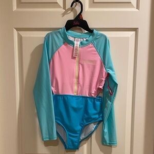 Justice Kids Rashguard - Pink and Blue